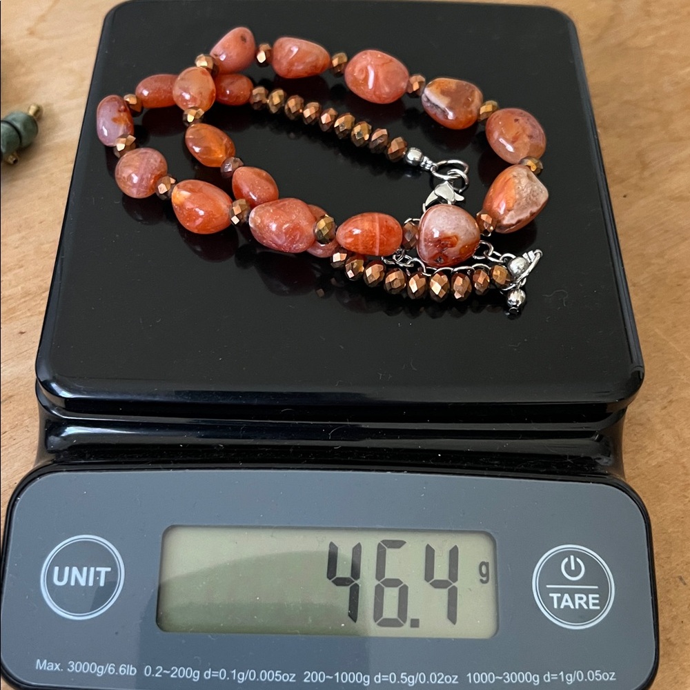 Vintage Chunky Carnelian Beaded 20” Necklace - Picture 8 of 8